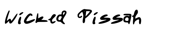 Wicked Pissah font preview