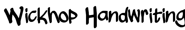 Wickhop Handwriting font