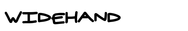 Widehand font