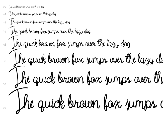Wild Flower font waterfall