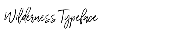 Wilderness Typeface font
