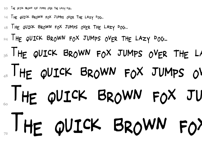 Wildfire font waterfall