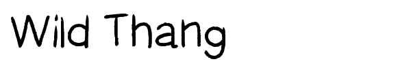 Wild Thang font