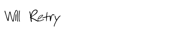 Will Retry font