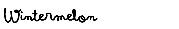 Wintermelon font preview