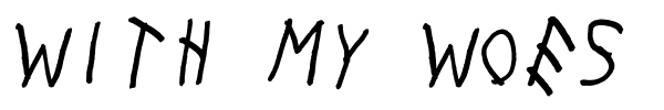 With My Woes font preview