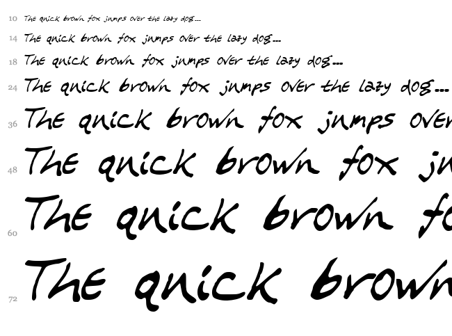 WL Scrawl My Children font waterfall