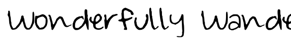 Wonderfully Wandering font preview