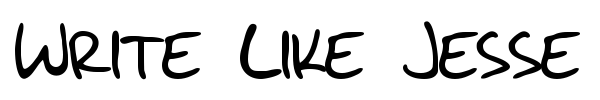 Write Like Jesse font