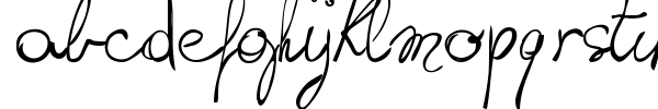 Writing something by hand font