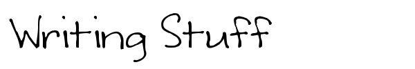 Writing Stuff font