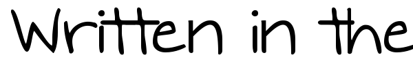 Written in the Stars font preview