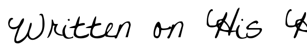 Written on His Hands font