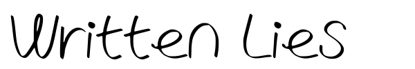 Written Lies font