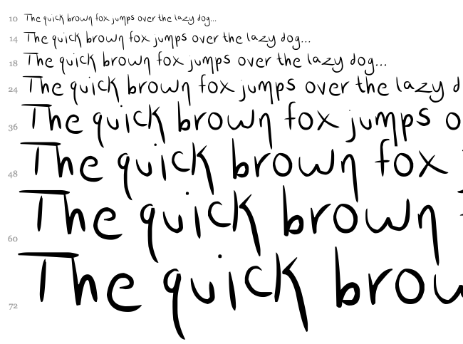 Wrtty font waterfall