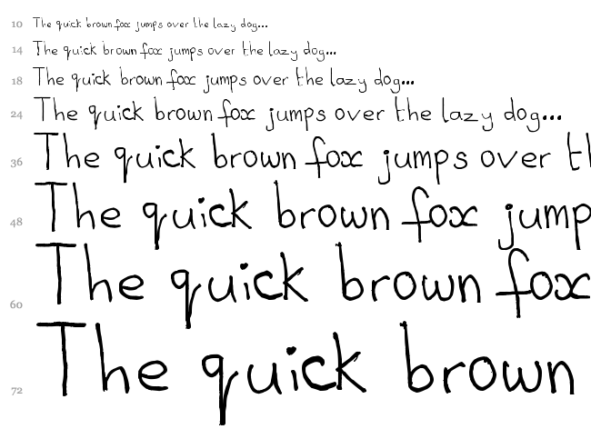WS Peskimo font waterfall