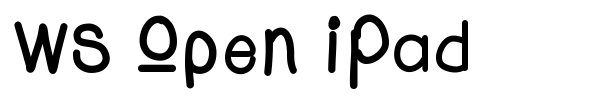 WS Open iPad font