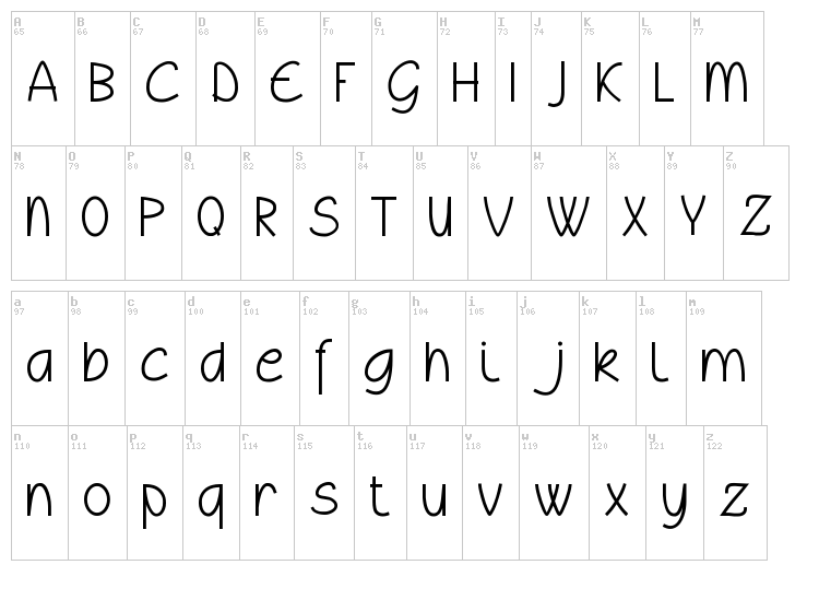 Wyllam font map