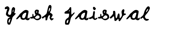 Yash Jaiswal font