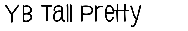 YB Tall Pretty font