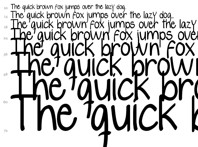 Yelly font waterfall
