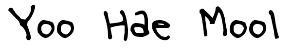 Yoo Hae Mool font