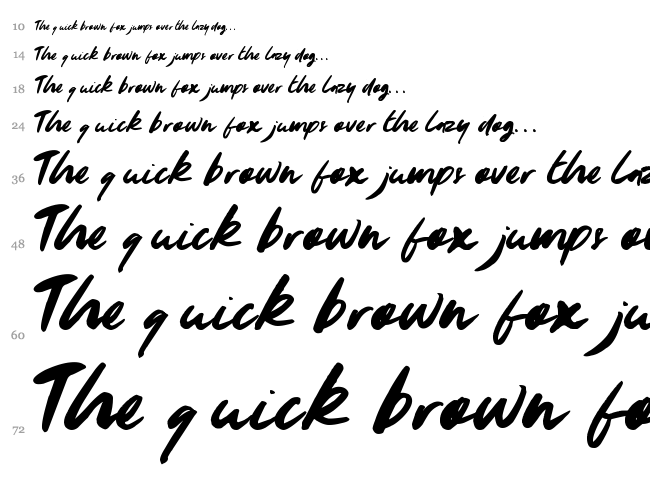Youngblood font waterfall
