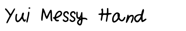 Yui Messy Hand font