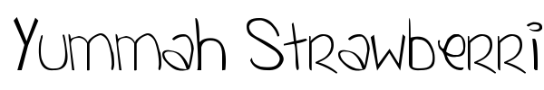 Yummah Strawberriez font