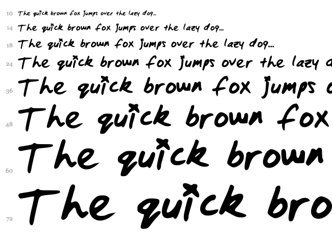 Zachary Binx font waterfall