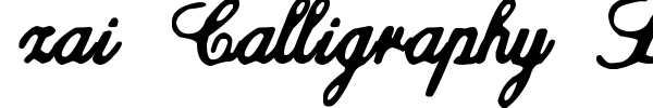 zai Calligraphy Script Handwritten font
