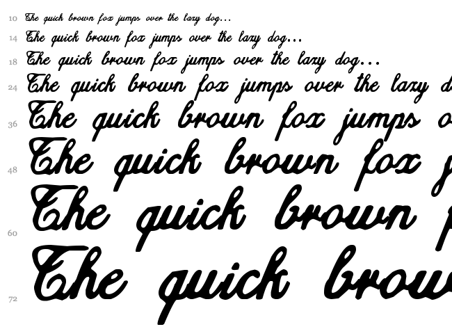 zai Calligraphy Script Handwritten font waterfall