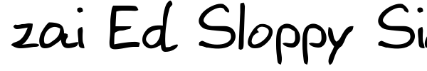 zai Ed Sloppy Simple font