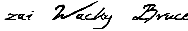 zai Wacky Bruce font