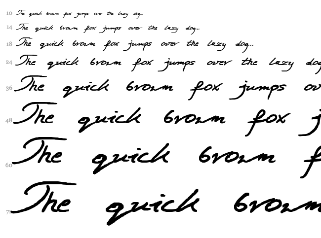 zai Wacky Bruce font waterfall