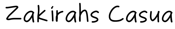 Zakirahs Casual font