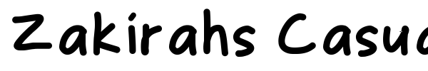 Zakirahs Casual font preview