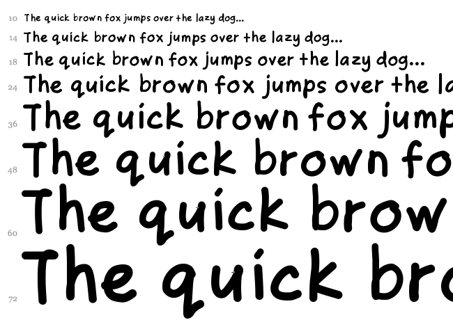Zakirahs Casual font waterfall