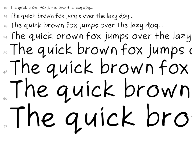 Zakirahs Casual font waterfall