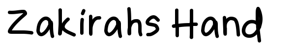 Zakirahs Hand font