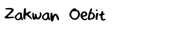 Zakwan Oebit font