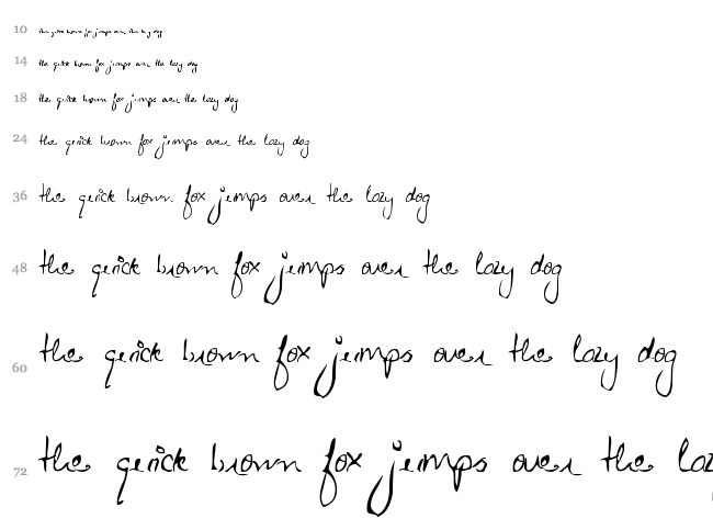 Zeebz font waterfall