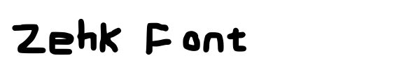 Zehk Font font