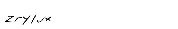 Zrylux font