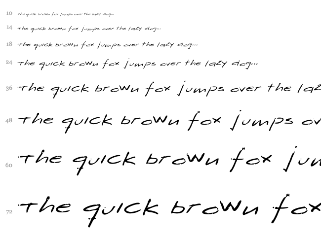 Zrylux font waterfall