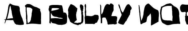 AD Bulky Note font