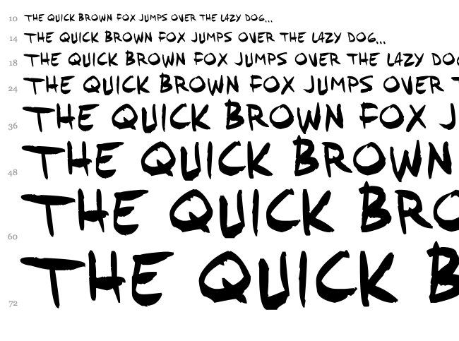 Andy Fish font waterfall