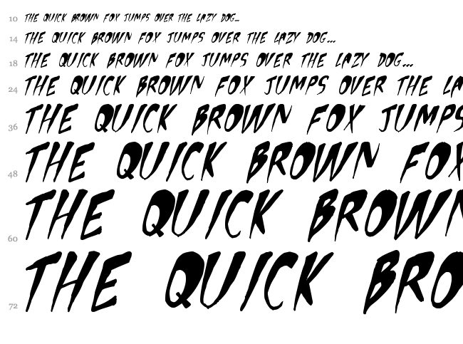 Apocalypse font waterfall