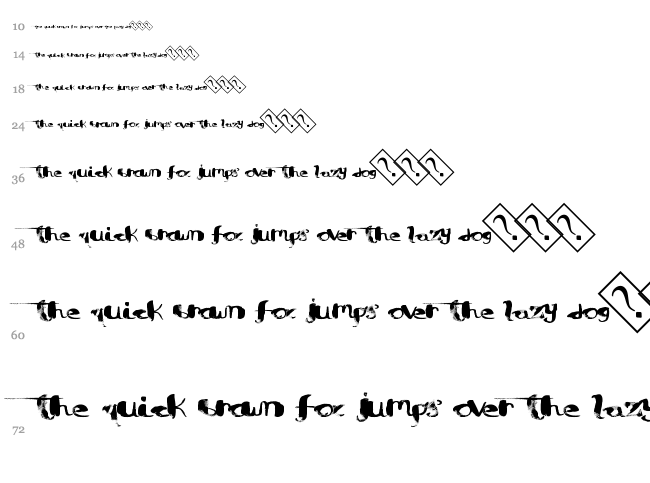 AquaColor font waterfall