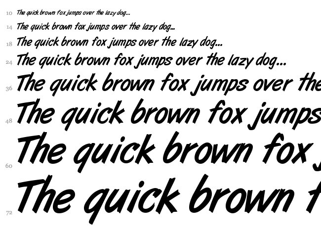 Art Brush font waterfall